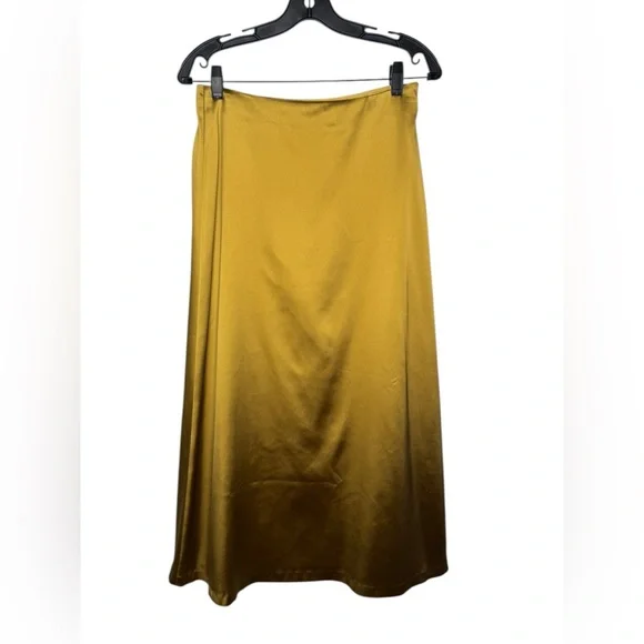 Balmain Paris Atelier Sample Satin Set Blazer & Maxi Skirt Chartreuse Gold S - Picture 7 of 17